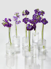 6  1/2in Optical Glass Cylinder Bud Vase