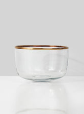 6 x 4in Gold Rim Glass Bowl