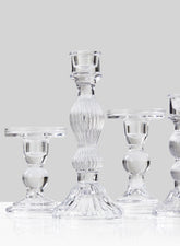 4  1/2in Clear Glass Pillar Holder