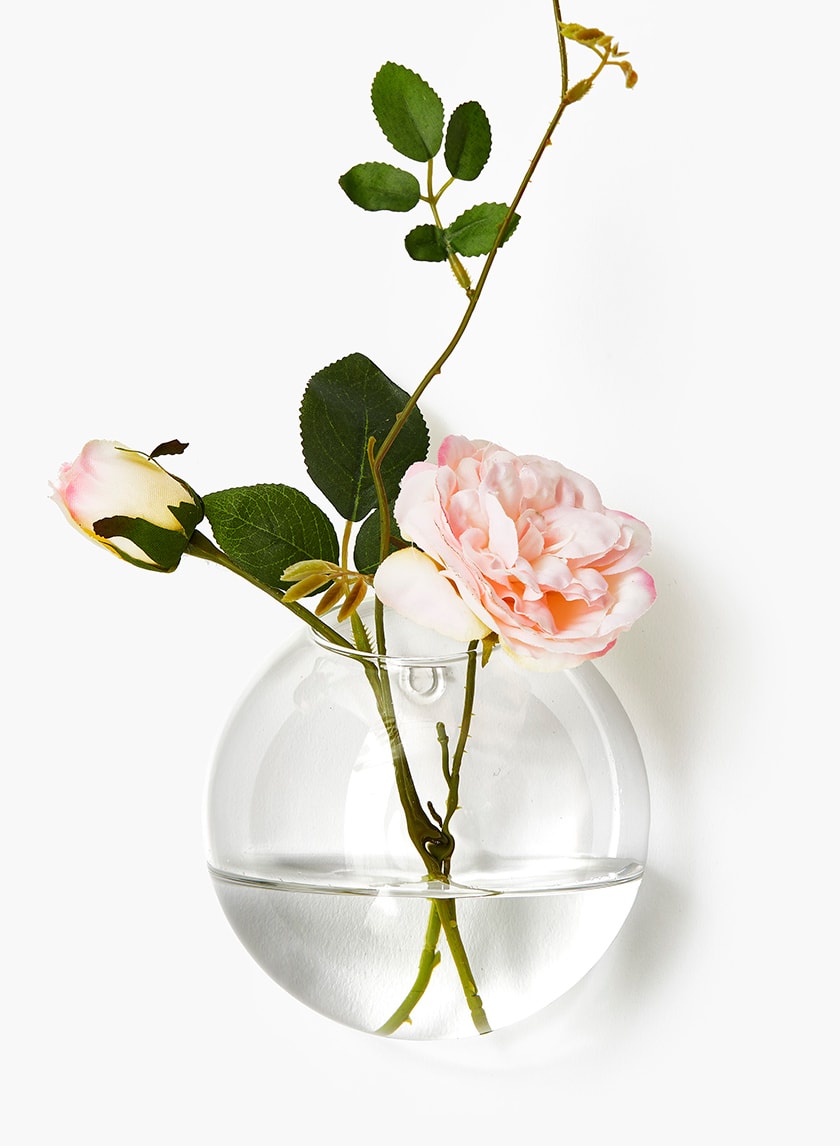 4  3/4in Glass Ball Wall Vase