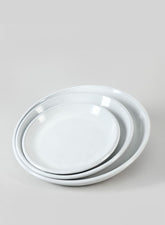 Bright White Ceramic Saucers