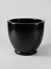 Glossy Black Ceramic Tuscon Egg Pots