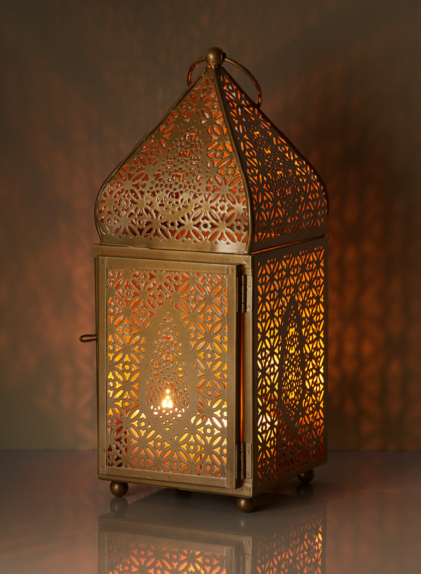 12in Gold Alhambra Square Lantern