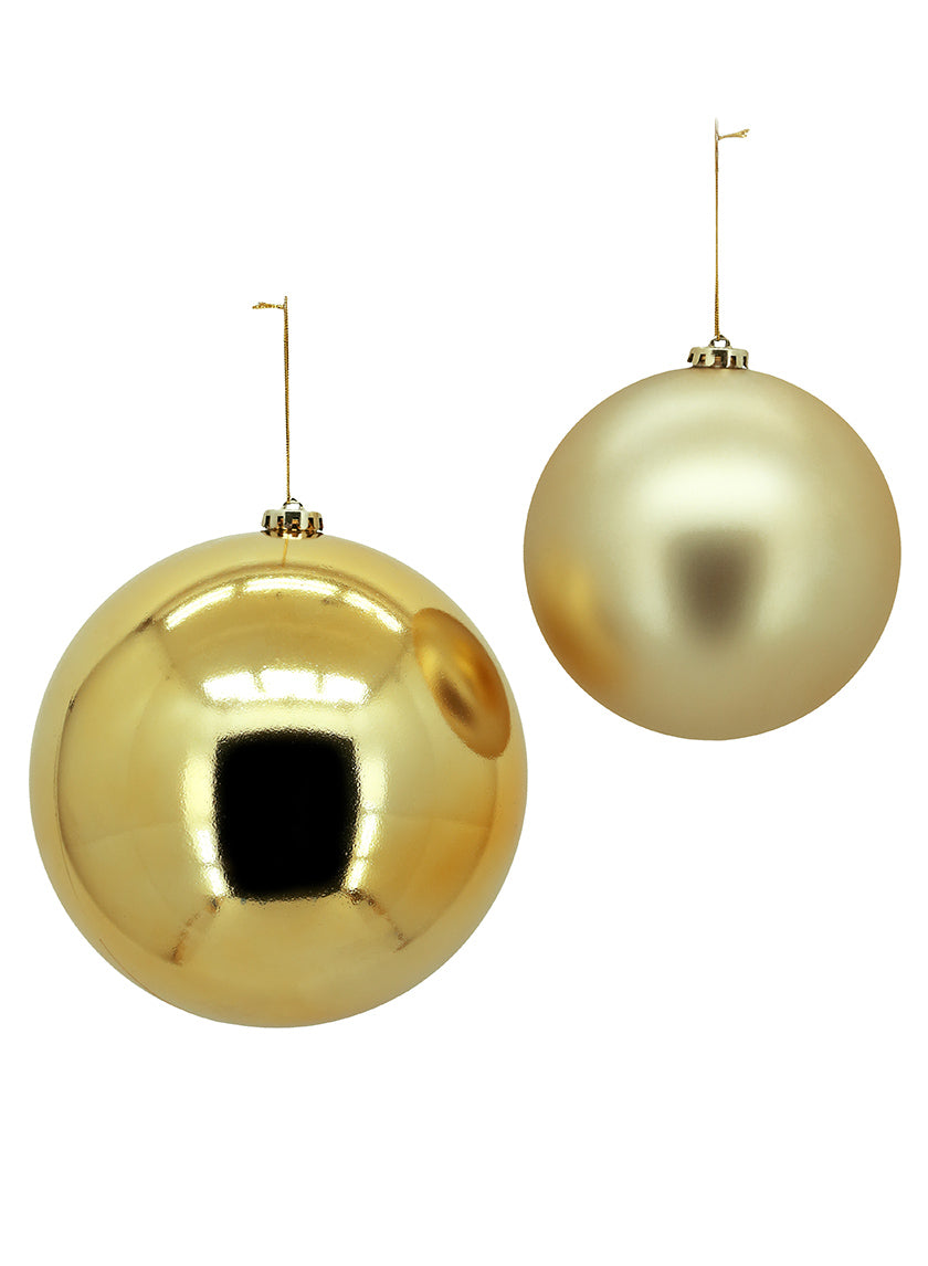 7  3/4in (200mm) Shiny Gold Plastic Ornament Ball