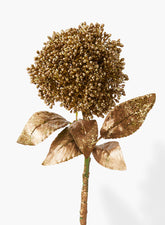 17in Gold Pom Pom Flower