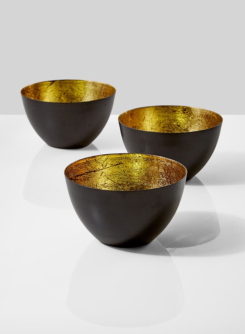 4in Black &amp; Gold Bowl