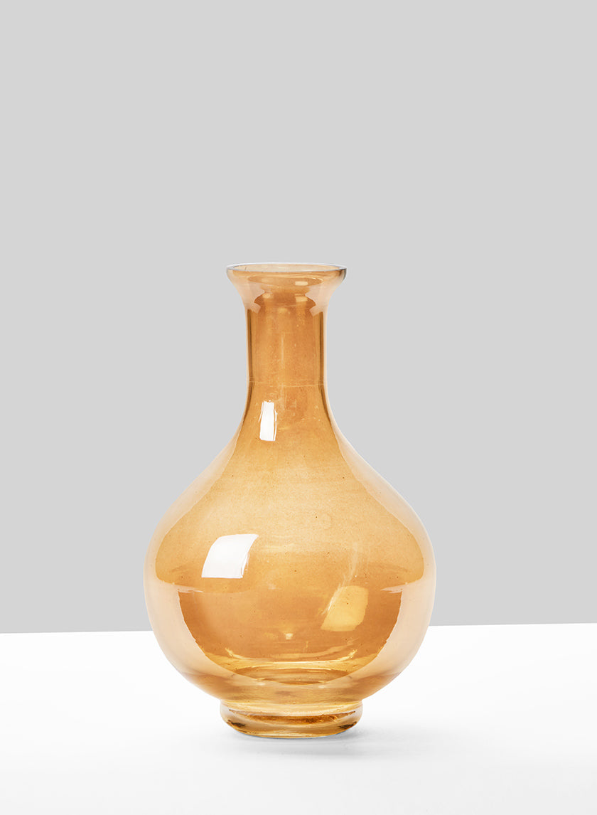 7  1/2in Gold Luster Bottle Vase