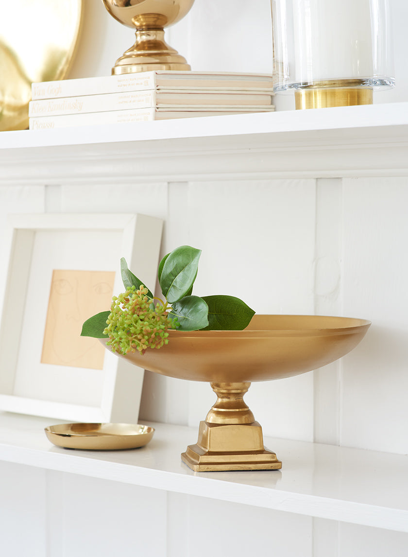 Gold Pedestal Bowl &amp; Urn Vases