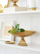 Gold Pedestal Bowl & Urn Vases