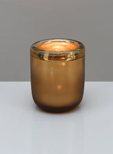 Ebba Hand Blown Gold Glass Candleholder