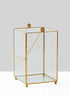 9in Gold Square Hurricane Lantern