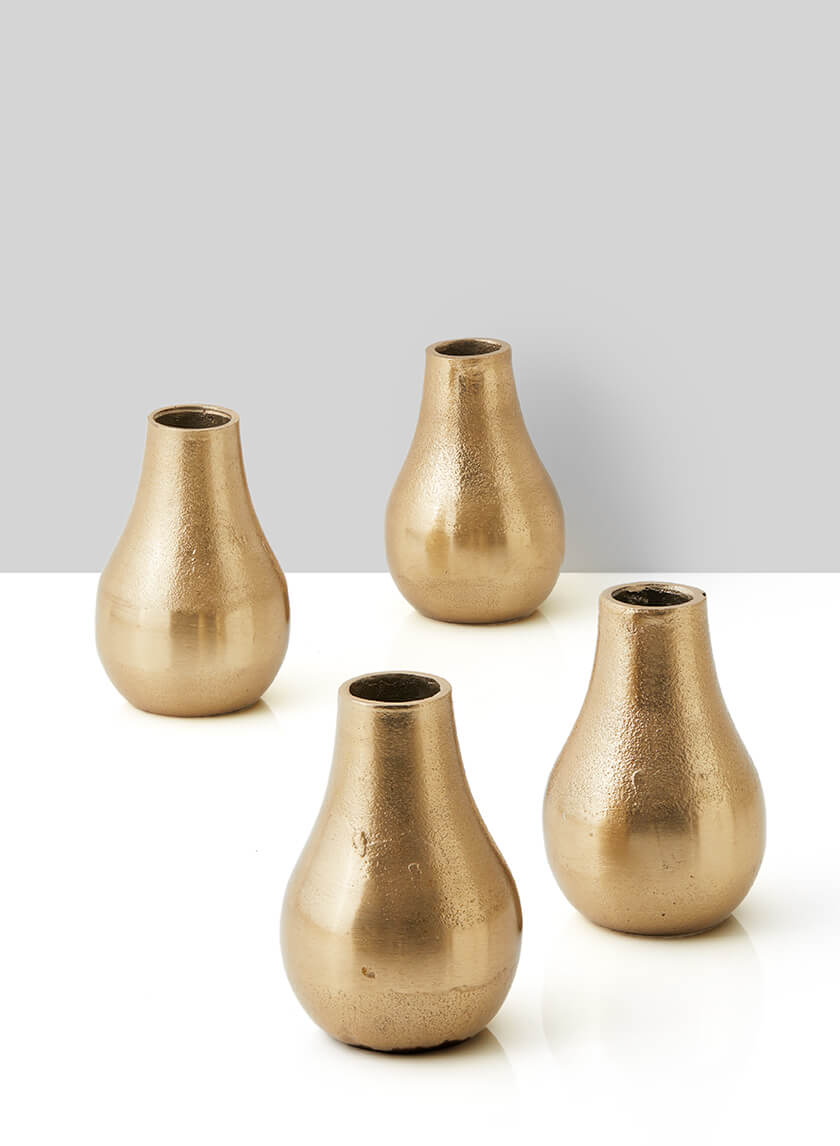 Gold Bud Vase Set