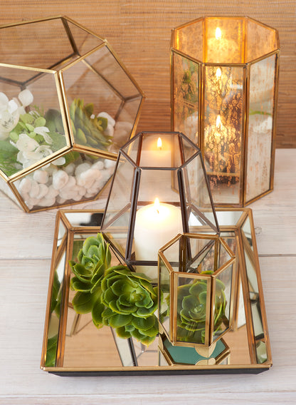 6  1/4in Tapered Hexagon Lantern