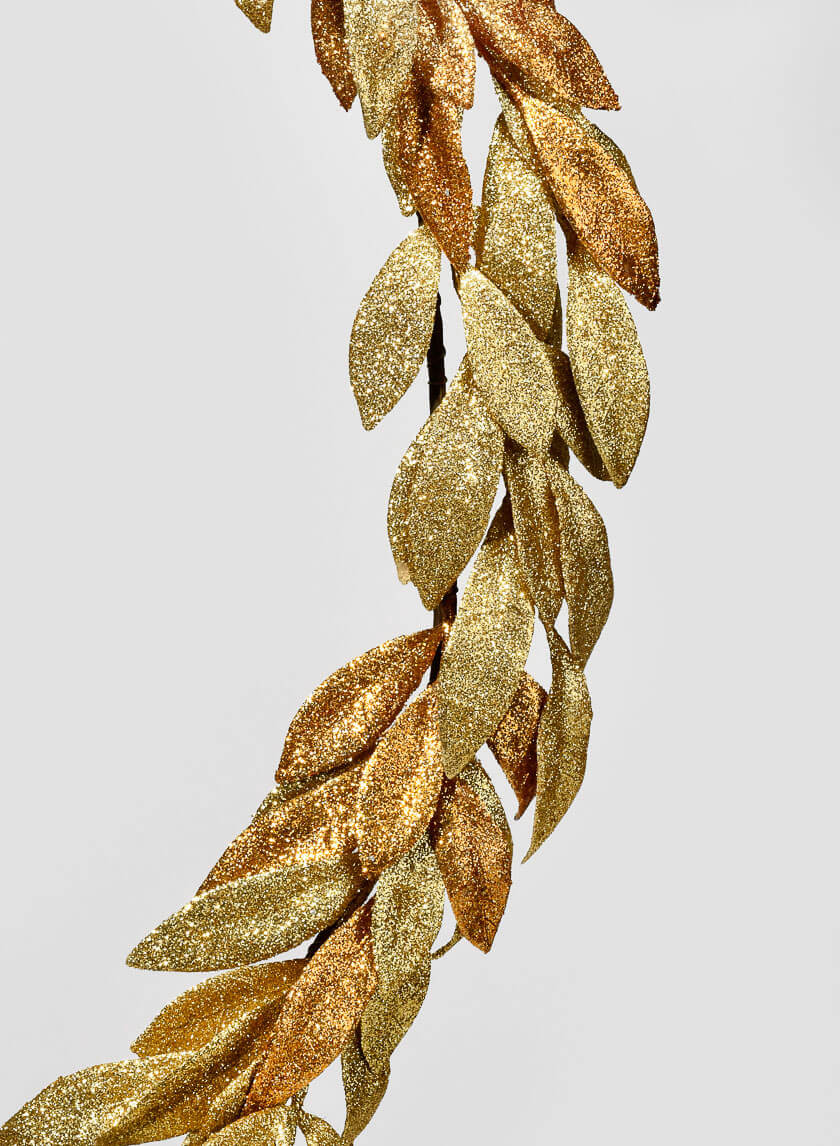 6ft Gold &amp; Copper Bay Leaf Garland