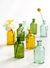 Blue Medicine Bottle Bud Vases