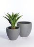 Grey Fiberstone Round Pots