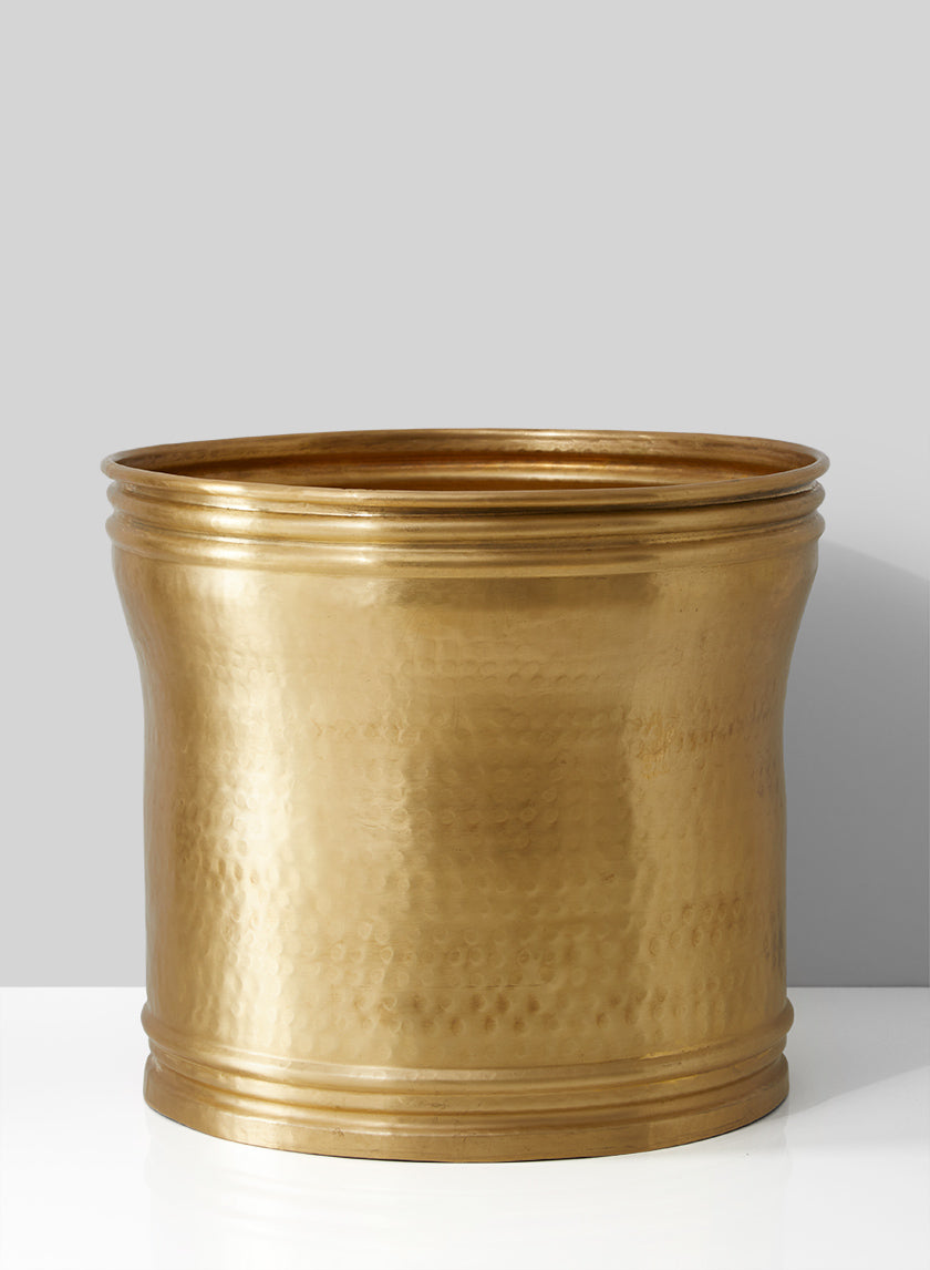 14in Antique Brass Planter