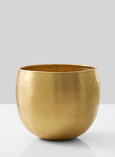 9 1/2 x 8  1/2in Antiqued Brass Planter