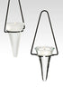 Hanging Clear & Frost Glass Cone Tea Light Holders 