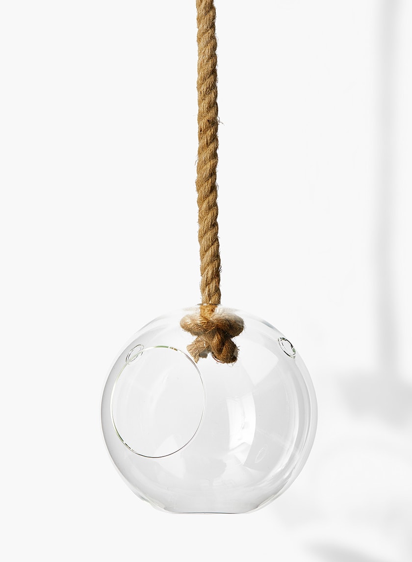 8  1/2in Glass Sphere On A Rope