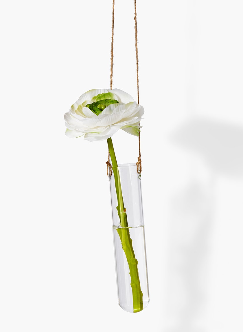 7in Hanging Glass Tube Vase