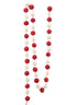 5ft Red & White Felt Ball Garland