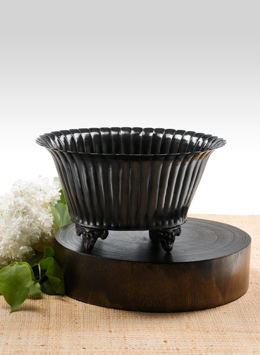 Antique Black Oval Urn