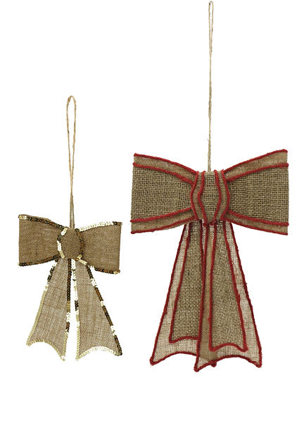 9in &amp; 14in Hanging Jute Bows