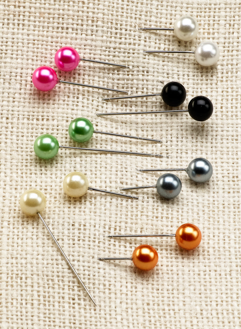 2in  Pearl White, Rounded Head Pins