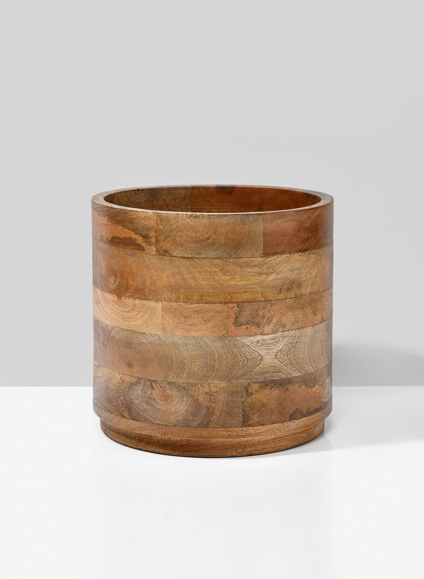 Salma Large Wood Cachepot