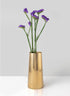 9in Le Mans Gold Faceted Vase