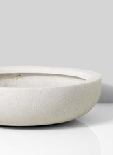 13 1/2in Round White Fiberstone Bowl