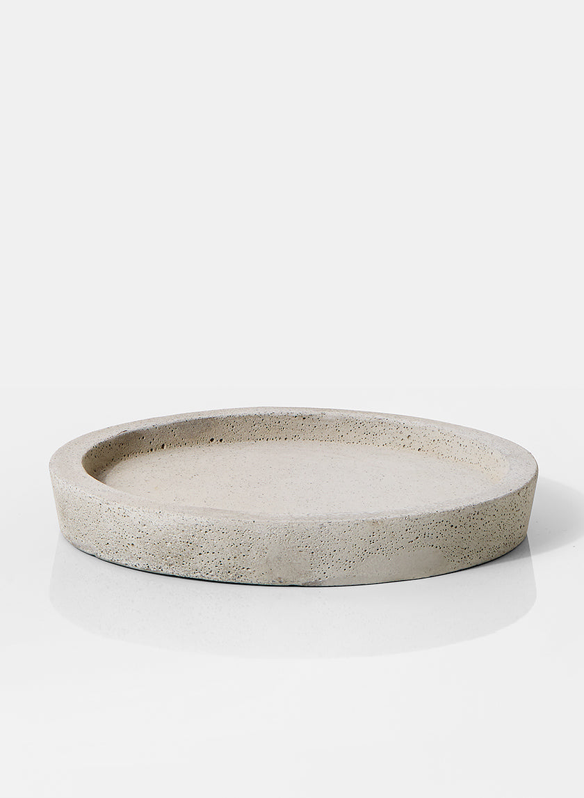 9 1/4in Limestone Cement Saucer