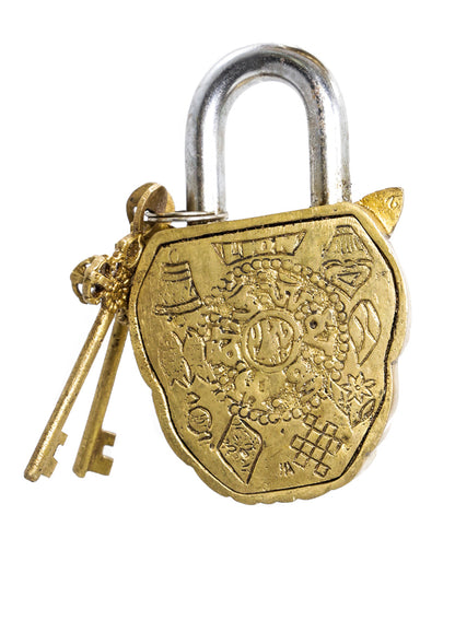 5 1/4in Brass Lion Padlock