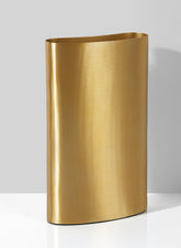 Bretagne Matte Gold Curved Vase, 12in H