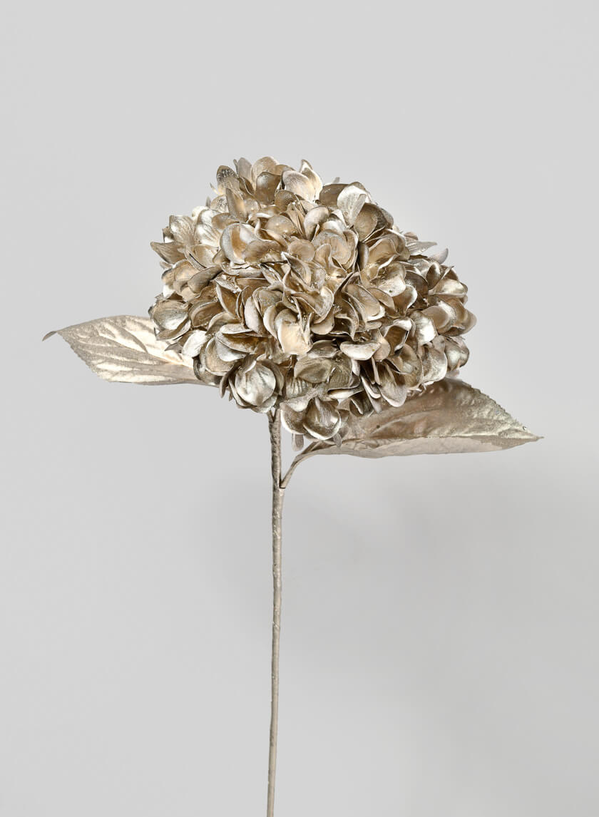 Metallic Champagne Hydrangea Stem