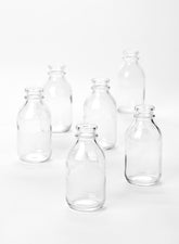 Clear Glass Mini Milk Bottle Vase