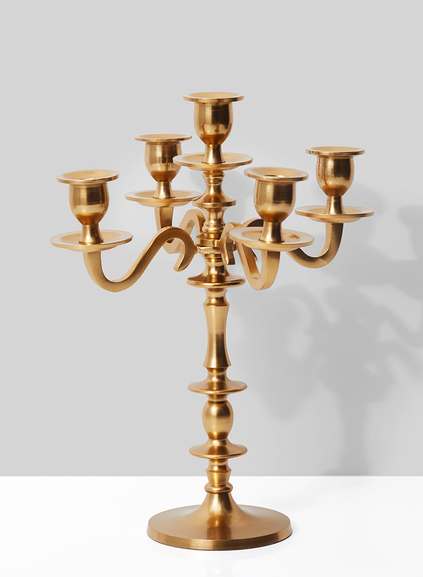 Gold Candelabra, 14in H