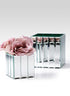 4in & 5 Â¾in Mirror Strips Cube Vases 