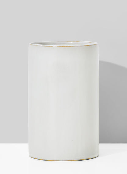 4 x 6  1/2in White Ceramic Vase