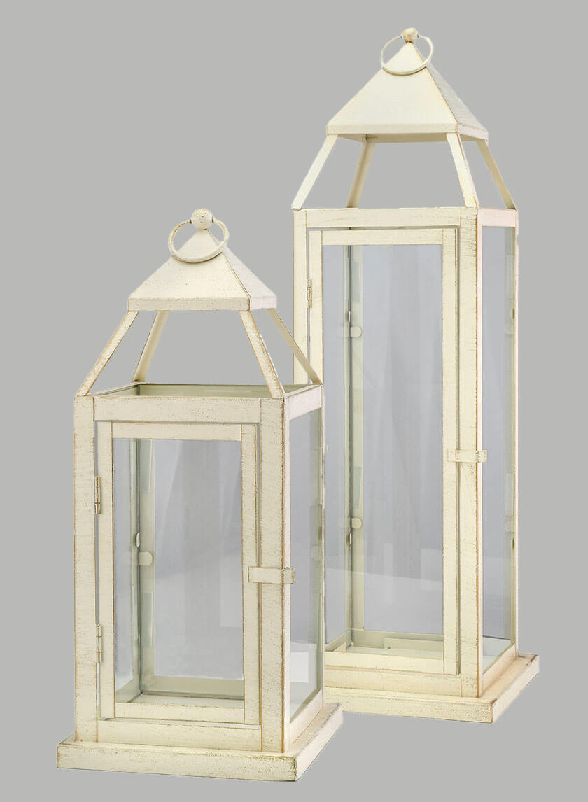 16in Montmartre Aged White Lantern