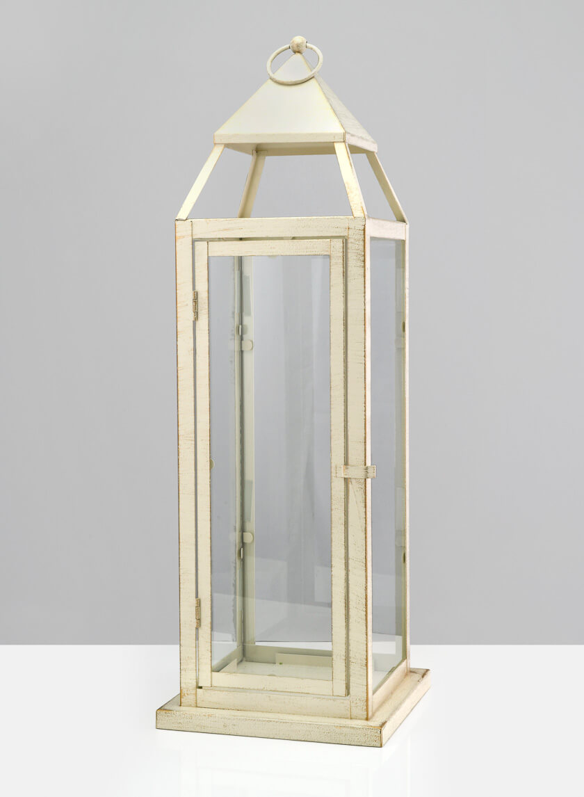 24in Montmartre Aged White Lantern