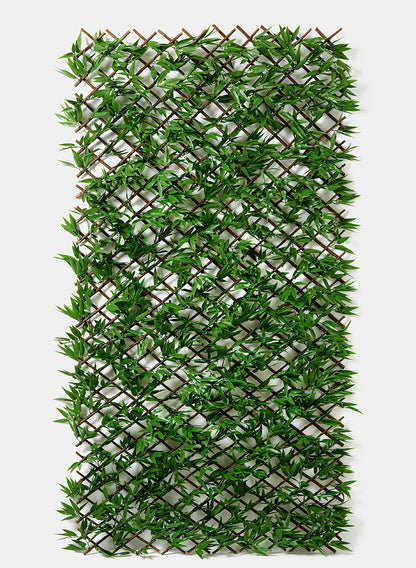 40 x 79in Bamboo Leaf Accordion Willow Fence