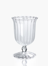 5  1/4in Optical Glass Mini Urn Vase