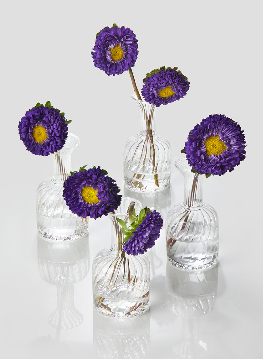 4in Optical Glass Cylinder Bud Vase