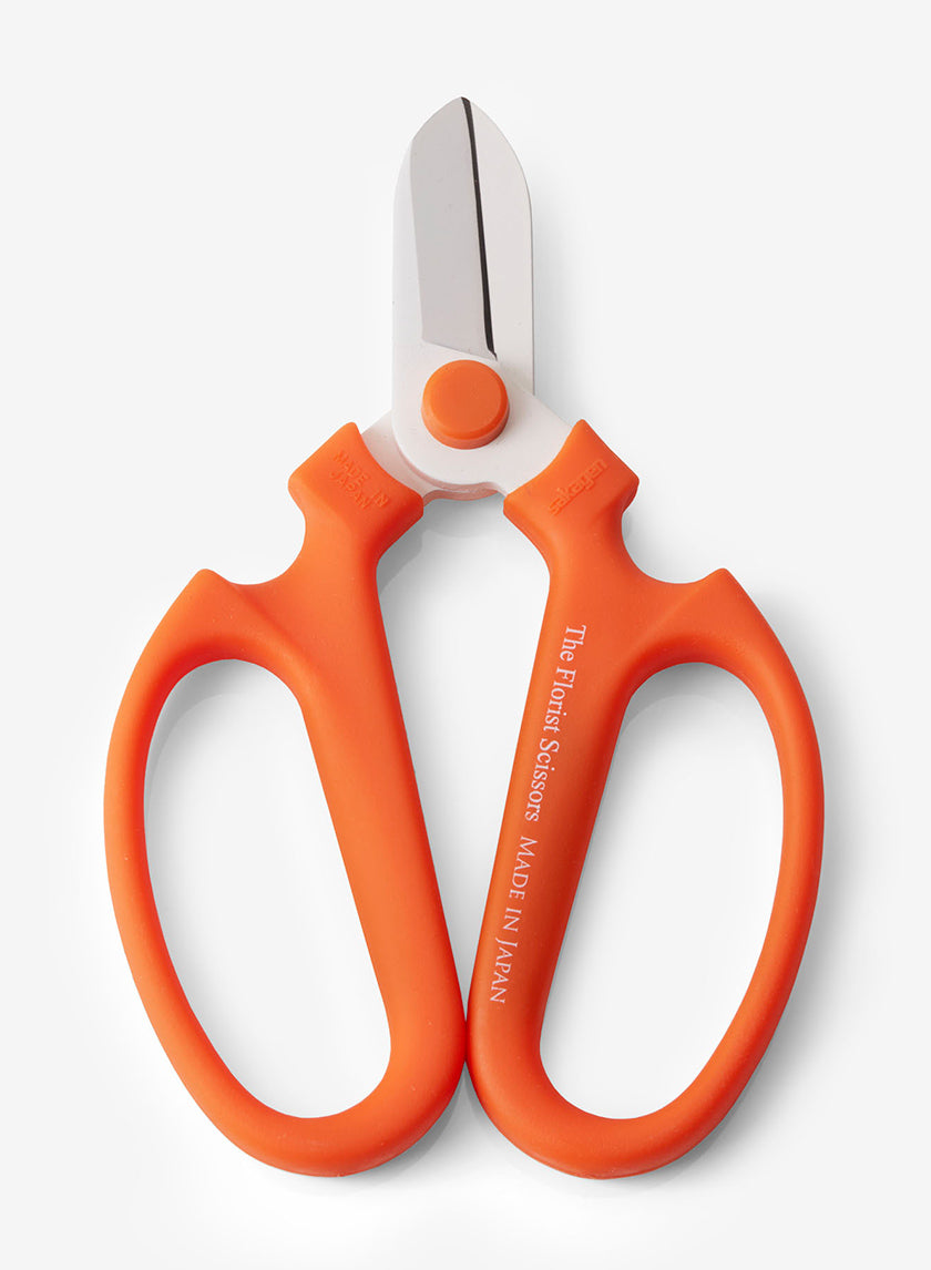 Orange Sakagen The Florist Scissors, Right-Hand