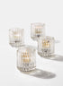 Pleated Glass Tea Light Holder