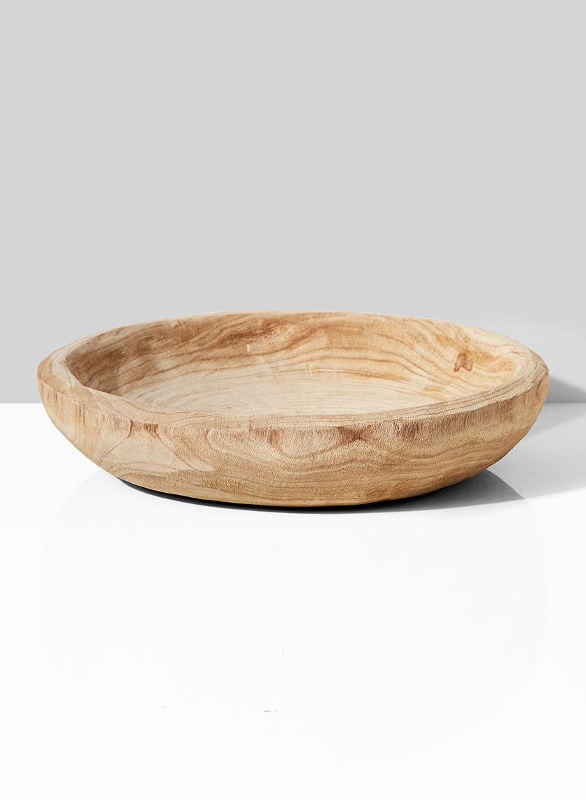 Round Paulownia Wood Tray