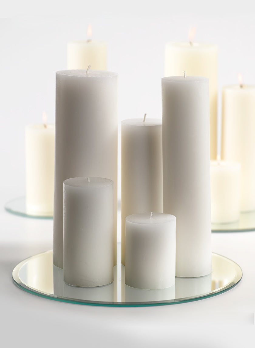 4 x 12in White Pillar Candle