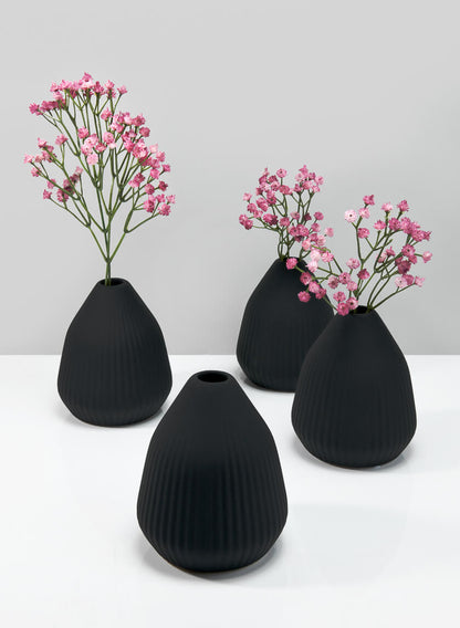 Oslo Small Black Conical Vase